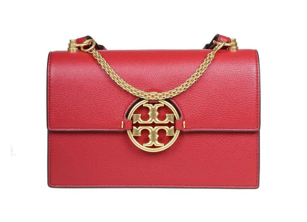Tory Burch Miller Logo Plaque Shoulder Bag Red $598.   | eBay | eBay US