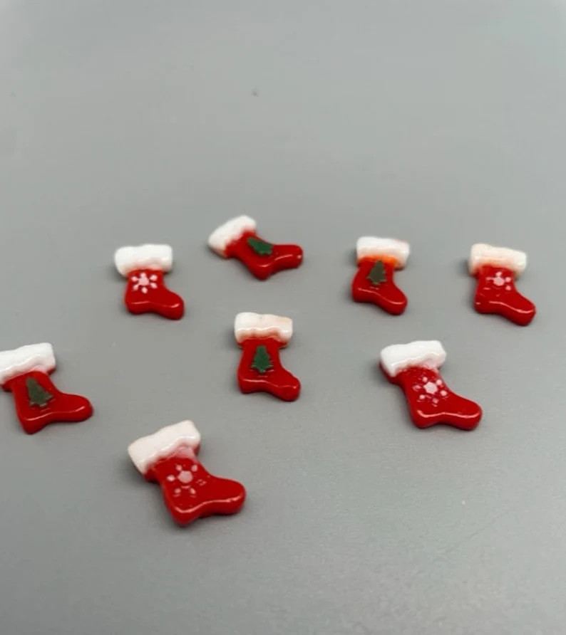 Fused glass Christmas stockings, coe 90 | Etsy (US)
