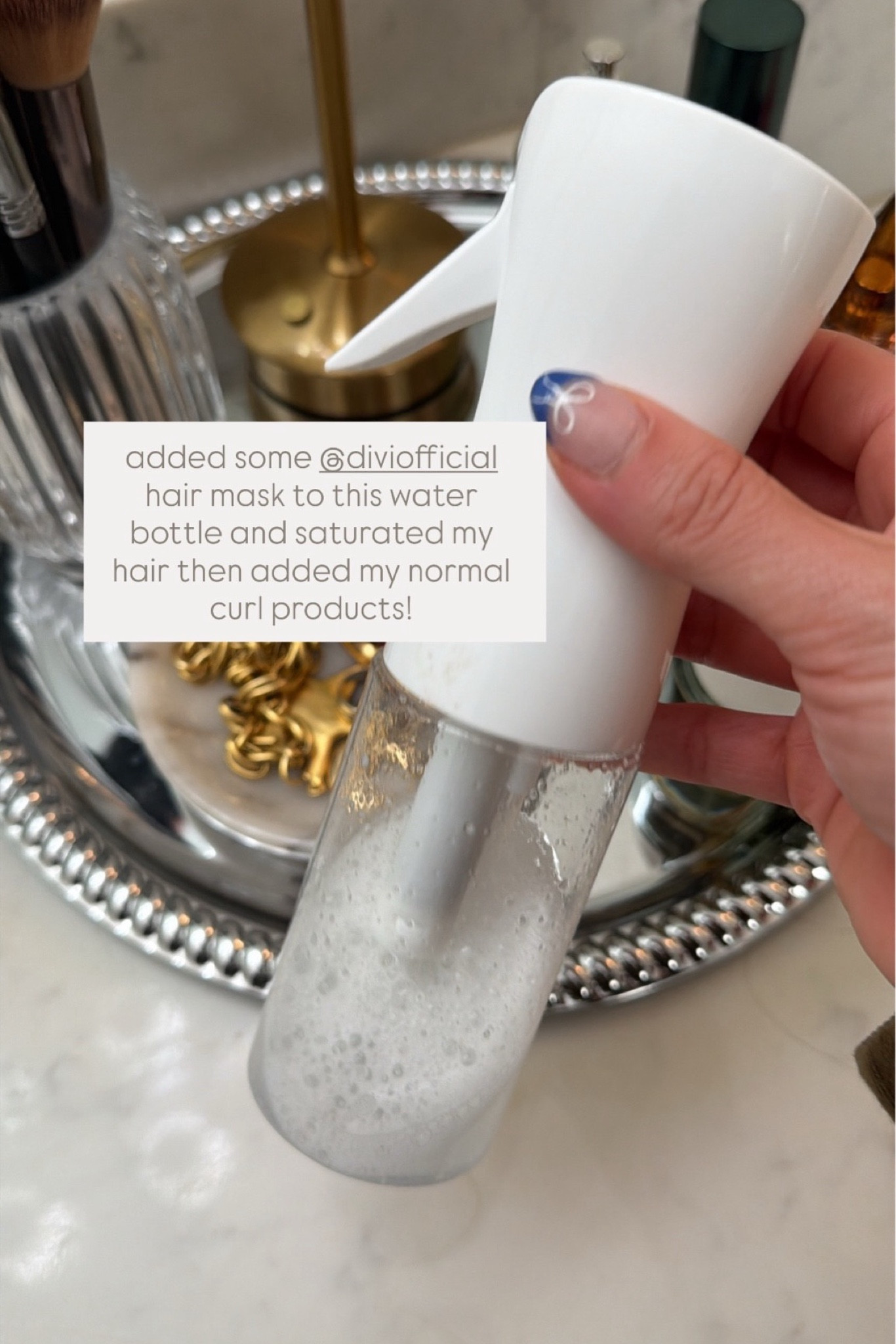 To refresh my curly hair - I added some @diviofficial hair mask to this water bottle and saturated my hair then added my normal curl products!

#LTKgrwm #LTKmorningroutine #LTKBeauty