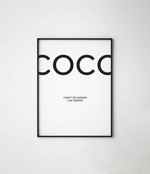 Coco Chanel, Coco Chanel Print, Fashion print, Coco Chanel poster, Coco Chanel wall art, Coco Cha... | Etsy (US)