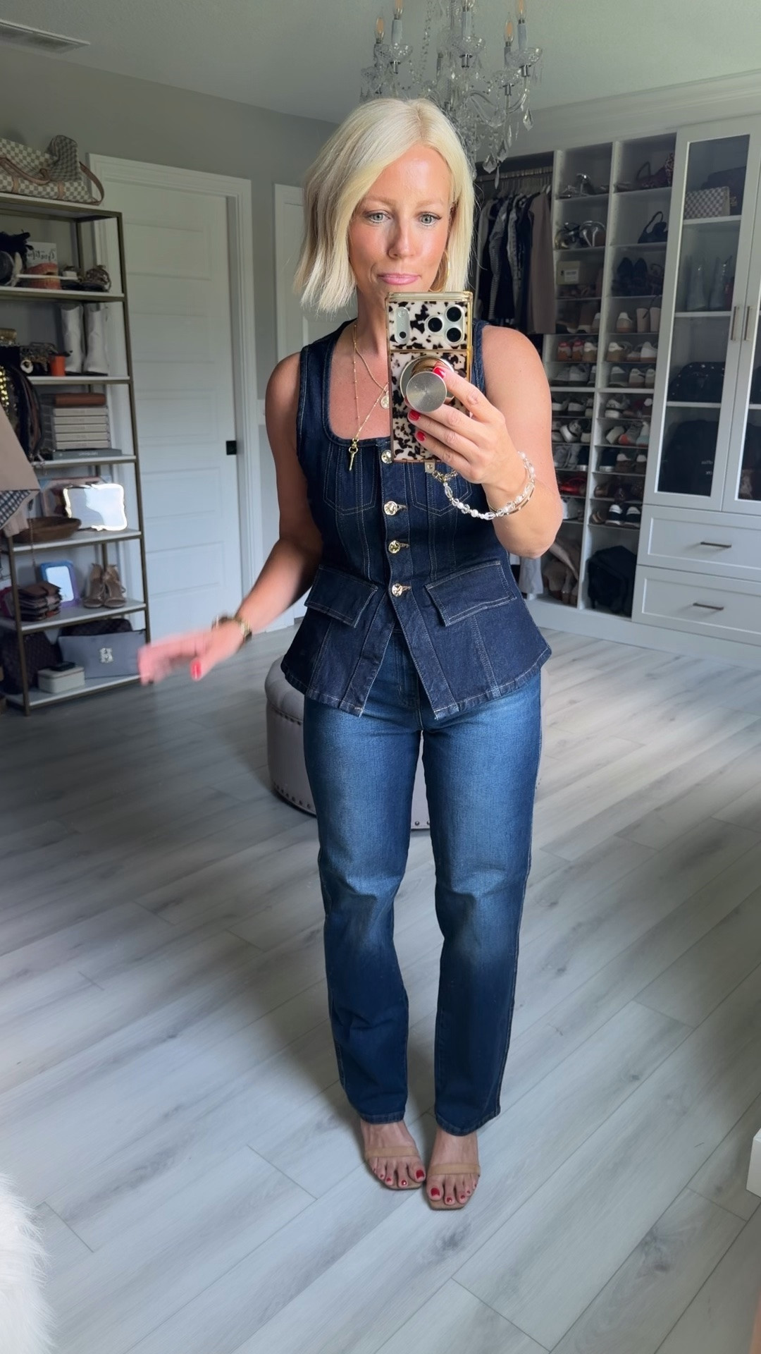 Top small
Jeans size 4 (could have sized down)
Heels sized up 1/2 size

#LTKootd #LTKOver40 #LTKSeasonal