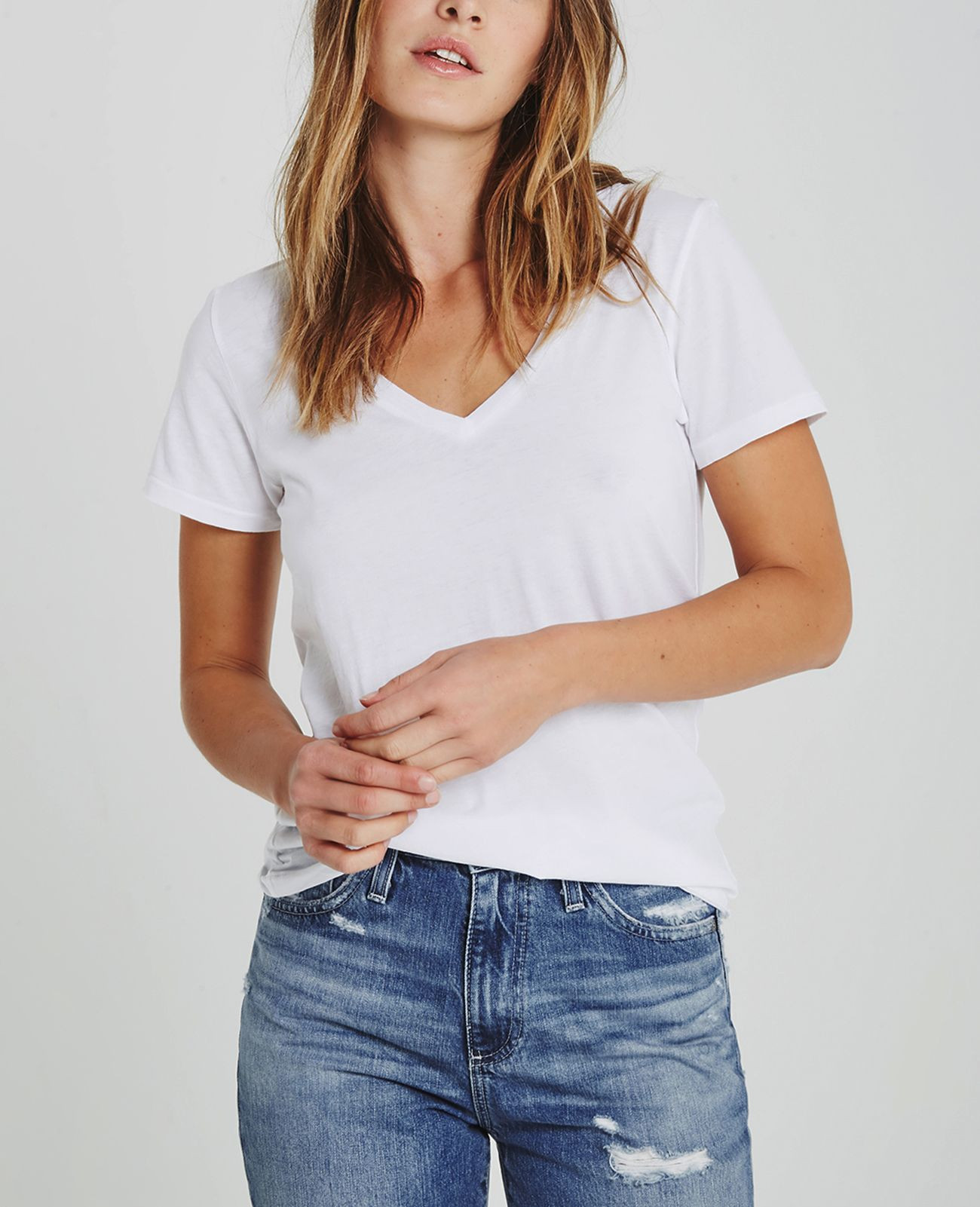 Women's AG Jeans The Kiara Tee Shirt - True White | AG Jeans