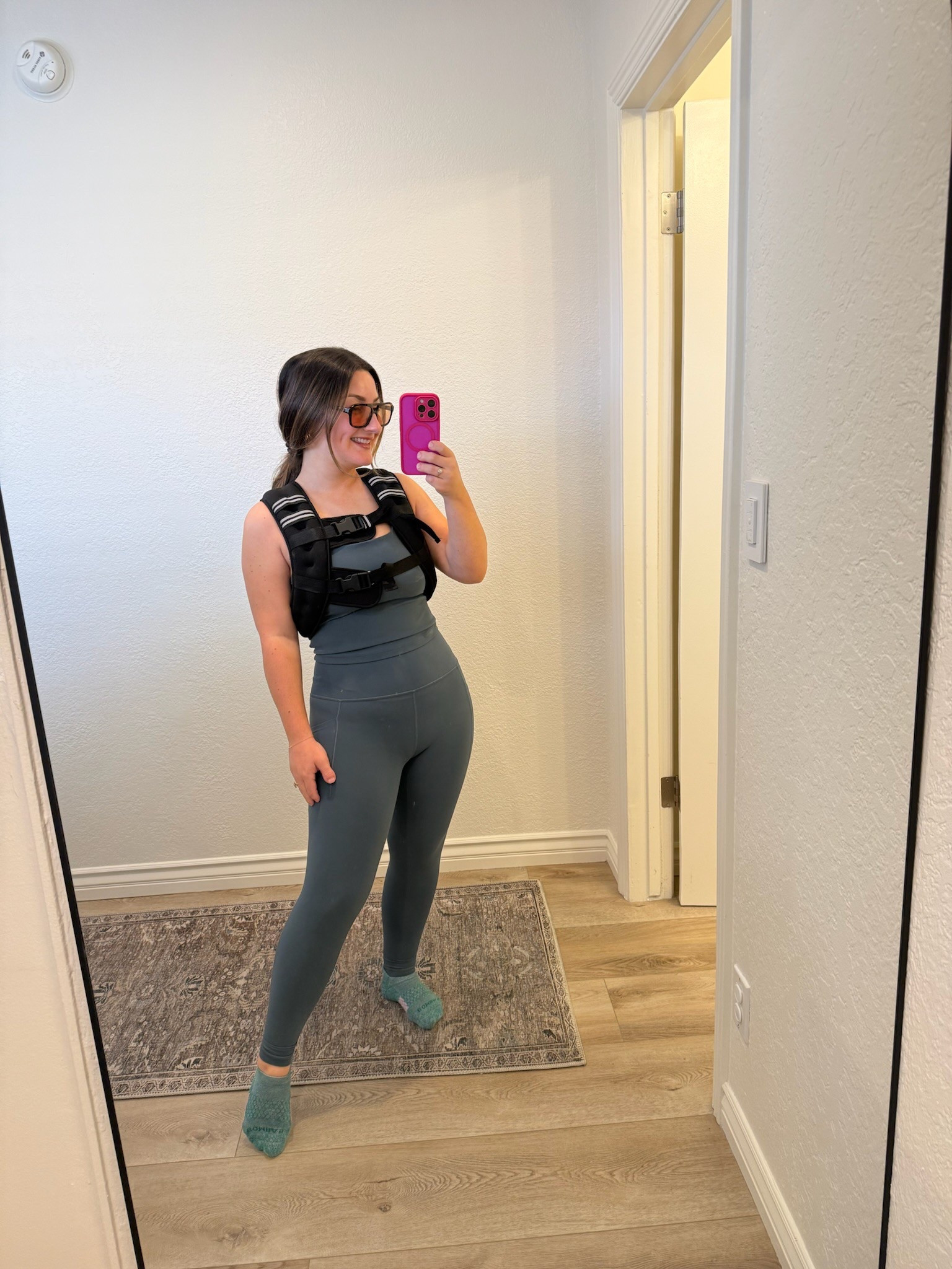 Petite activewear! 

I use this 10lb weighted vest on walks! 

Top/ bra size medium 
Bottoms size small petite 
(My favorite set that holds in a C-section!

5'0" 140lbs 

#LTKActive #LTKSaleAlert #LTKPetite