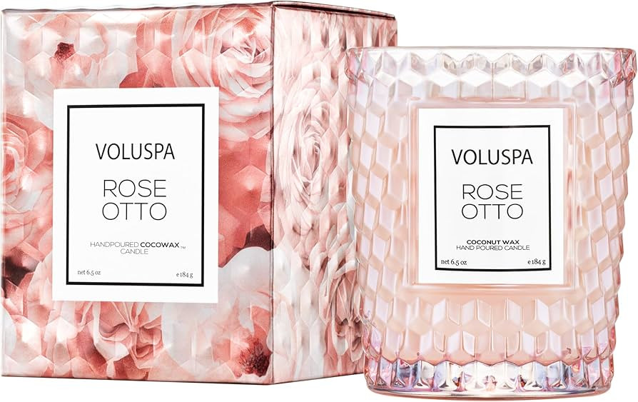Voluspa Rose Otto, Classic Candle Jar, 6.5 Ounce, 40 Hour Burn Time, Coconut Wax for Clean Burnin... | Amazon (US)