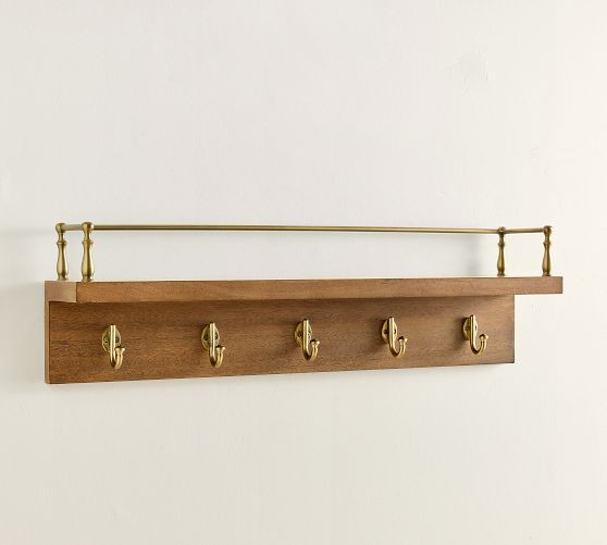 Summerville Entry Shelf With Hooks | Pottery Barn (US)