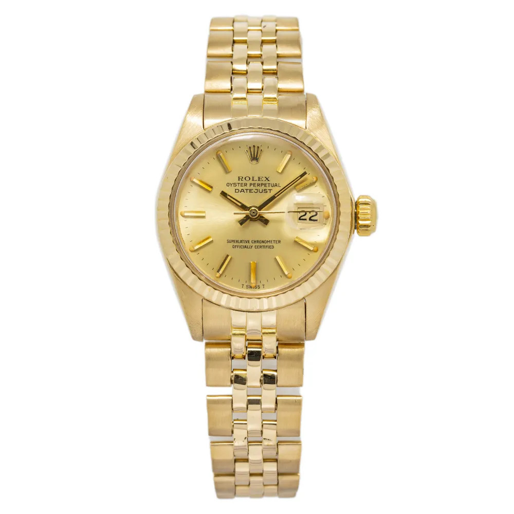 Rolex 18K yellow gold Datejust oyster perpetual 26mm | Farfetch Global