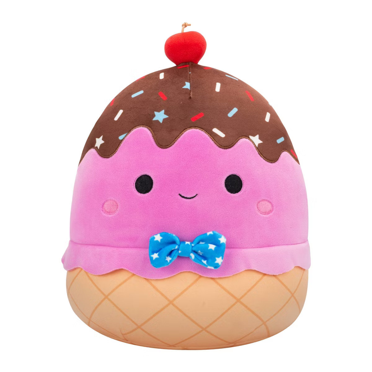 Squishmallows 11" Medium Pink Ice Cream Sundae with Blue Star Bowtie Plush | Target