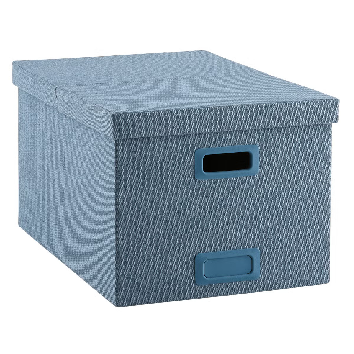 Poppin Large Storage Box Slate Blue | The Container Store