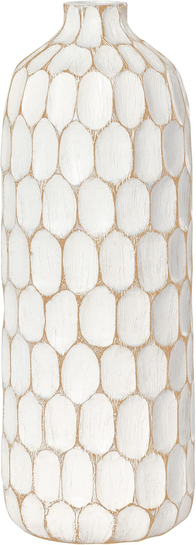 Torre & Tagus Carved Divot Dimple Resin Round Bottle Vase - Contemporary Modern Farmhouse Chic De... | Amazon (US)