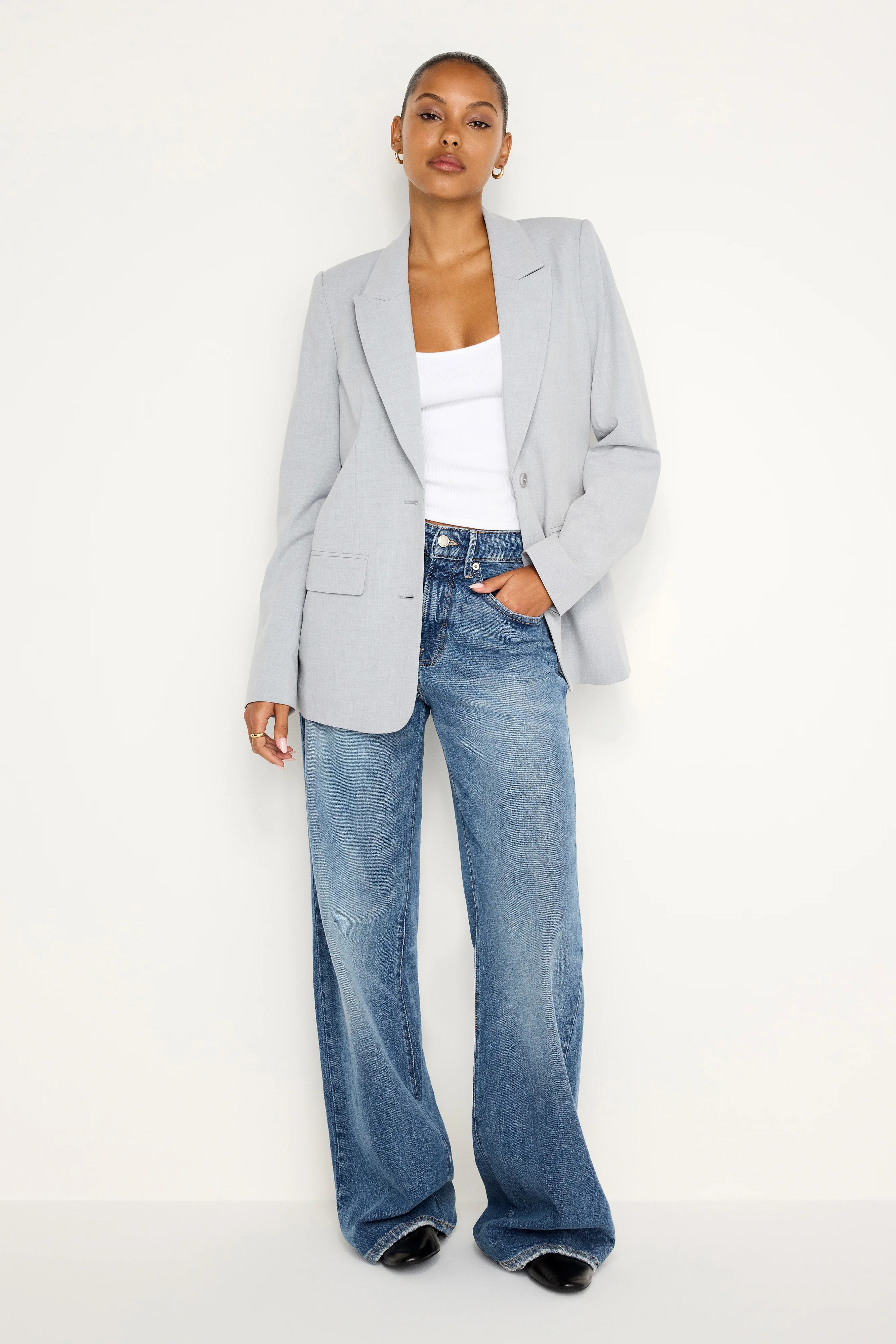 ESSENTIAL SUITING OVERSIZED BLAZER | Good American