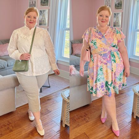 Pick your signature spring style: CAPRIS vs. DRESSES! You know I’m a dress girly through and through, and the fit-and-flare Lena Dress from @lanebryant is as flirty and fashionable as it is comfortable.👗This pastel patchwork pattern is definitely a contender for this year’s Easter dress. It feels made just for me! If you’re more of a capris + top kind of gal, this 4-Season Slim Capri is offered in all your classic neutrals along with a few springy shades like this preppy green stripe. Pair with solid tees, a button-up shirt worn open over a tank, or with an eyelet top like I’ve done here. 



#LTKfindsunder100 #LTKSpringSale #LTKplussize