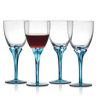 Fitz & Floyd Set of 4 Jardin Wine Glasses, 14 Oz, Blue - Bed Bath & Beyond - 41812400 | Bed Bath & Beyond