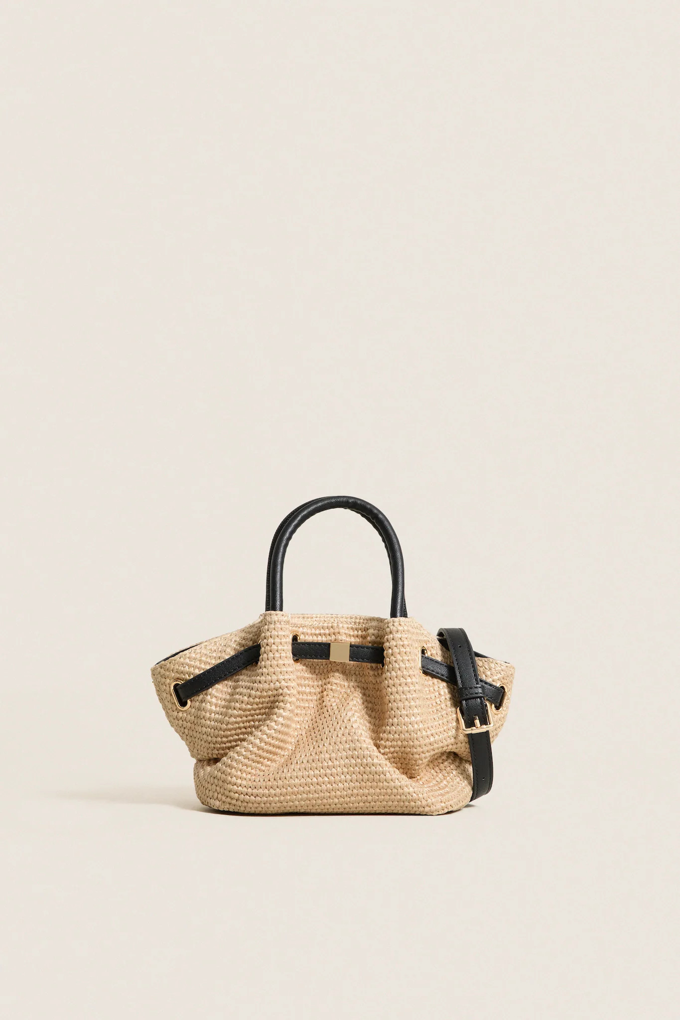Natural Black Selena Straw Crossbody | Tuckernuck (US)