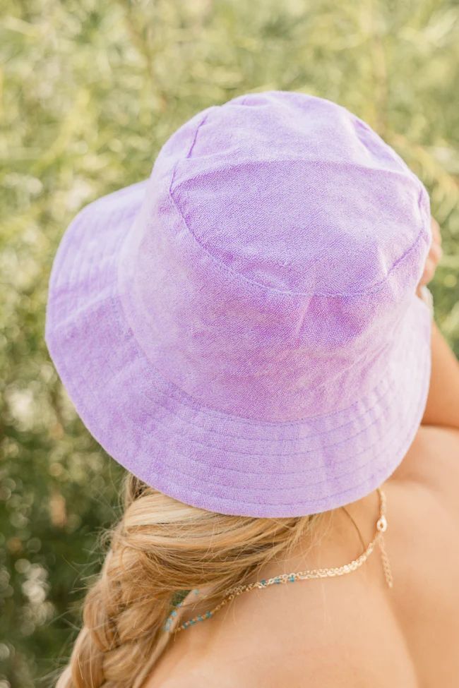 Lavender Terry Cloth Bucket Hat | Pink Lily
