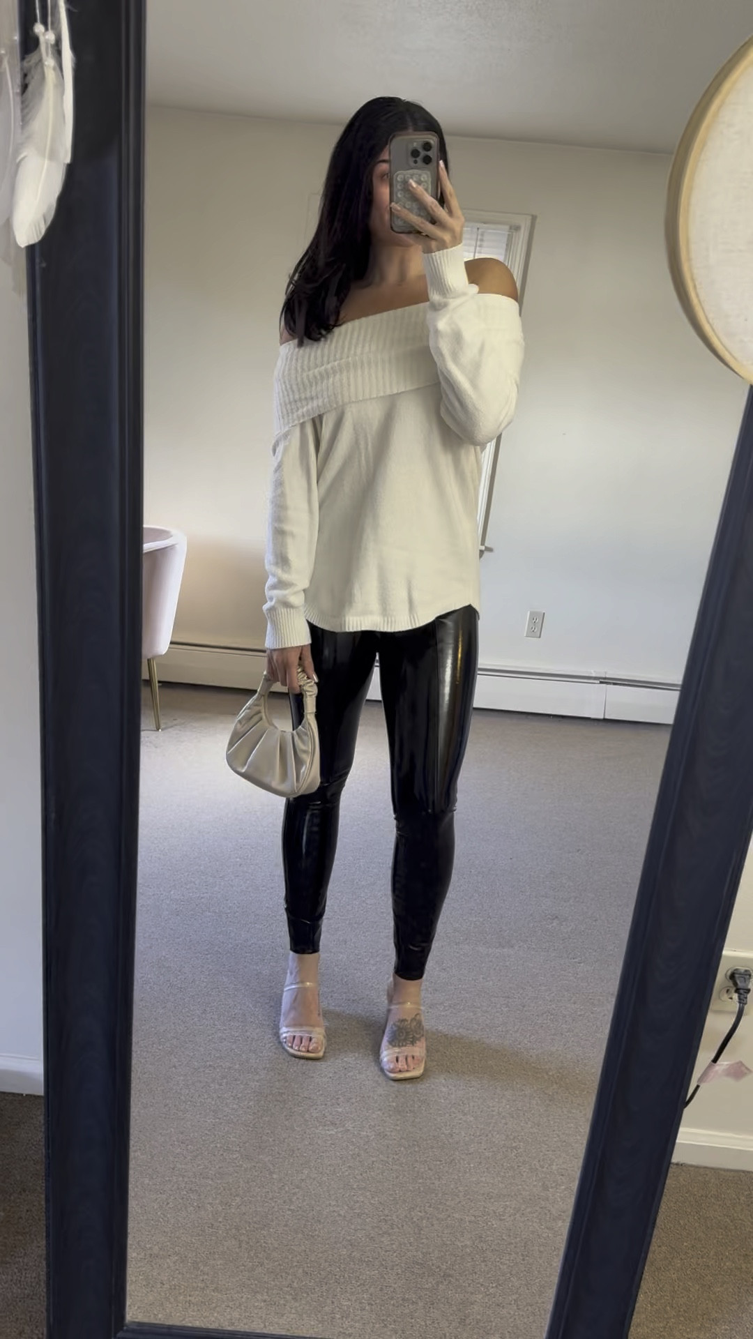 You can wear this spanx patent leather leggings so many different ways this winter. Wearing a size medium 

#LTKSeasonal #LTKBeauty #LTKFindsUnder100