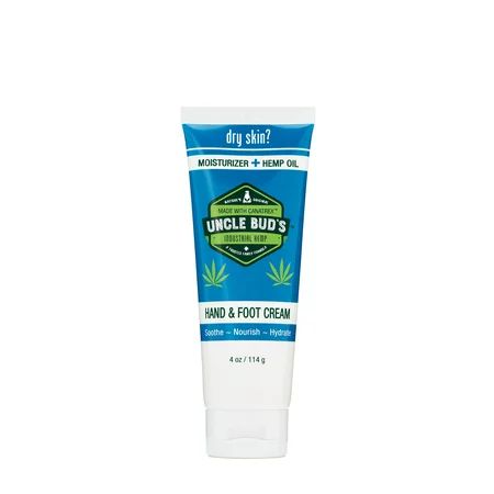 Uncle Bud's Hand and Foot Cream Moisturizing Soothe Nourish Hydrate HEMP Oil - 4oz | Walmart (US)