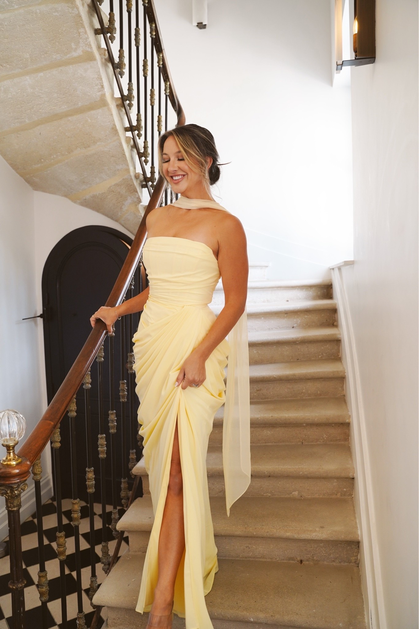 The main event 💛 this dress I wore to the wedding I attended in France has to be one of the prettiest things I’ve ever worn. The butter pastel yellow is so pretty and I loved the scarf moment so much 😍 I didn’t want to take this off! 

#wedding #weddingguest #france #europe #weddingplanning #bridesmaiddress #bridesmaid #maidofhonor #weddingparty #yellow #yellowdress #blacktie #weddingplanning #destinationwedding #dress

#LTKTravel #LTKdayinmylife #LTKootd