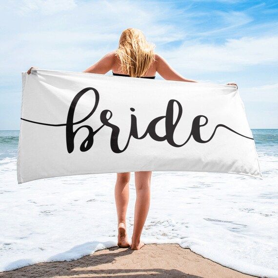 Bride Towel Bride Beach Towel Beach Bridal Shower Towel | Etsy | Etsy (US)