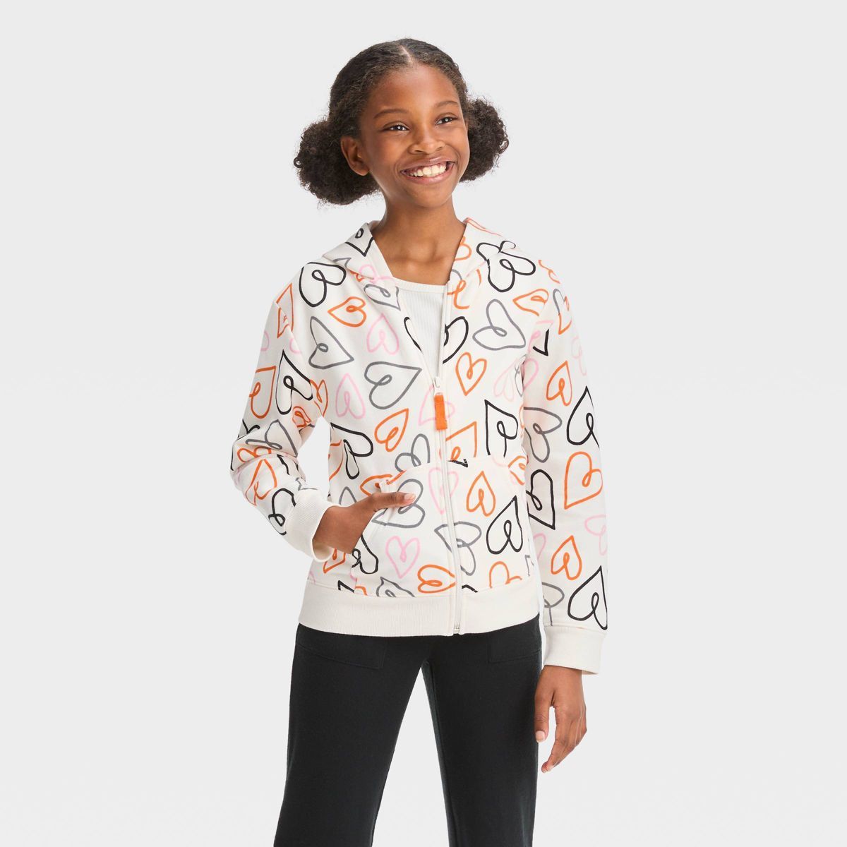 Girls' Halloween Zip-Up Hoodie Sweatshirt - Cat & Jack™ | Target