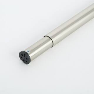 48 in. - 72 in. Heavy Duty Adjustable Closet Rod Brushed Nickel | The Home Depot