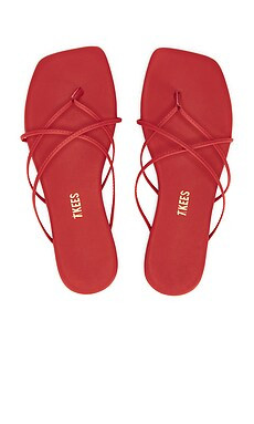 TKEES Square Toe Elle Sandal in Red from Revolve.com | Revolve Clothing (Global)