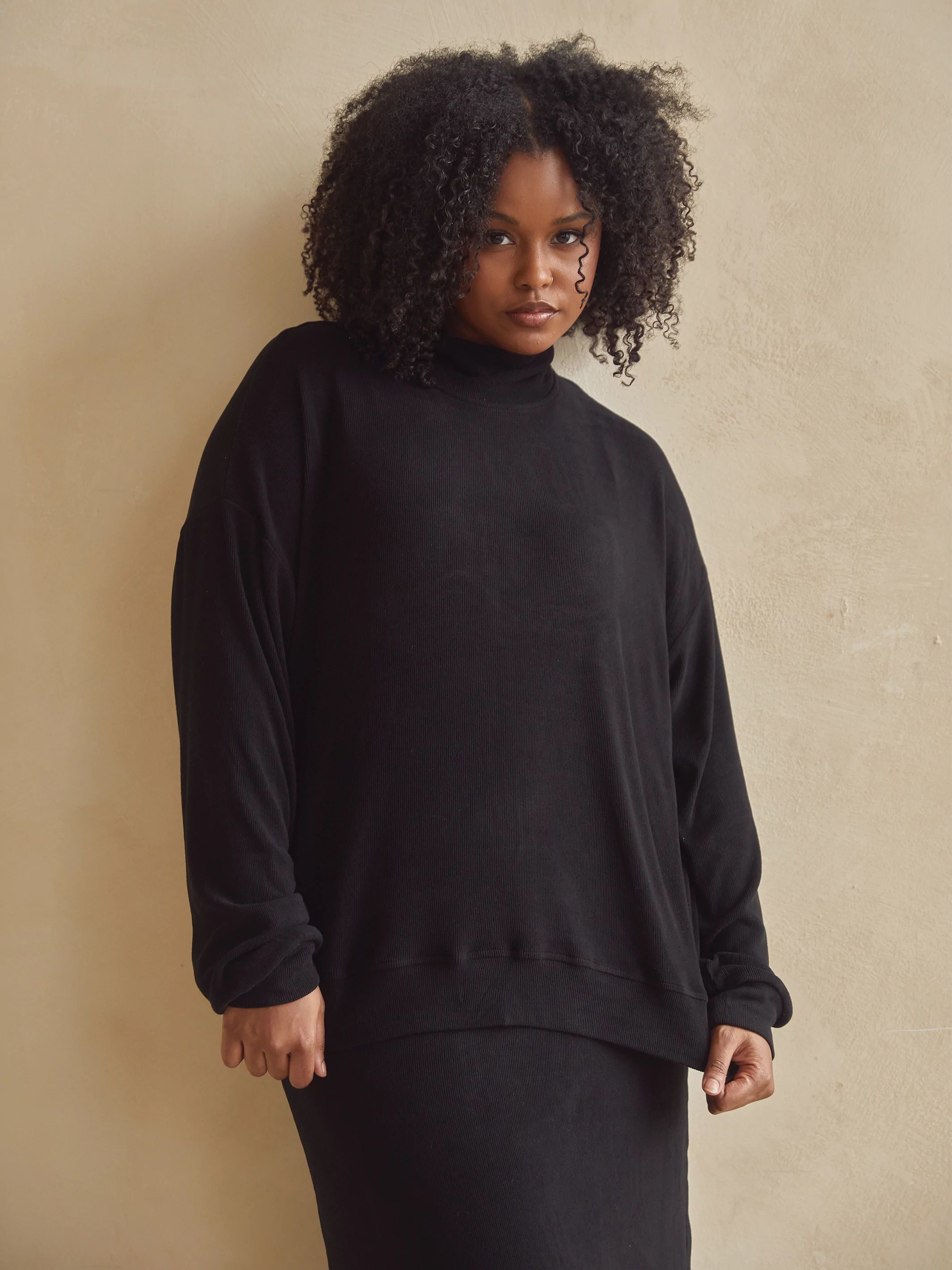 Turtleneck Oversized Sweater Brami (Full Length) | Klassy Network