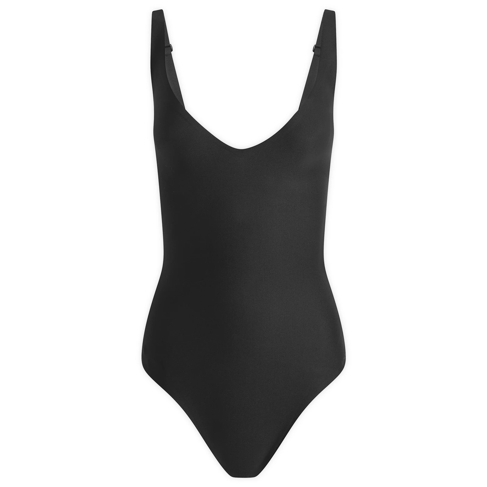 SKIMS Women's Body Core Sculpt Plunge Thong Bodysuit in Onyx, Size Medium | END. Clothing