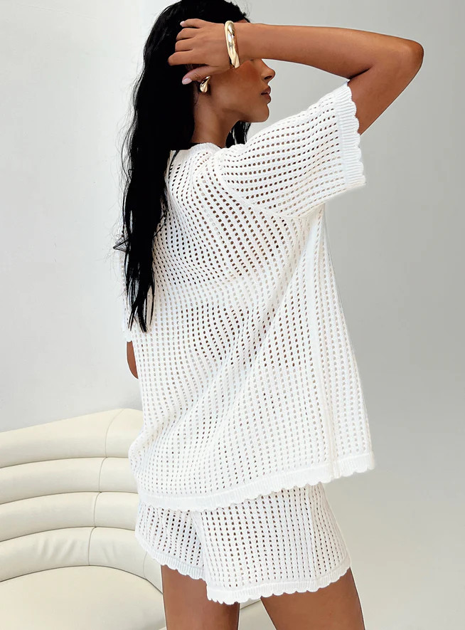 Beach Day Knit Set White | Princess Polly US