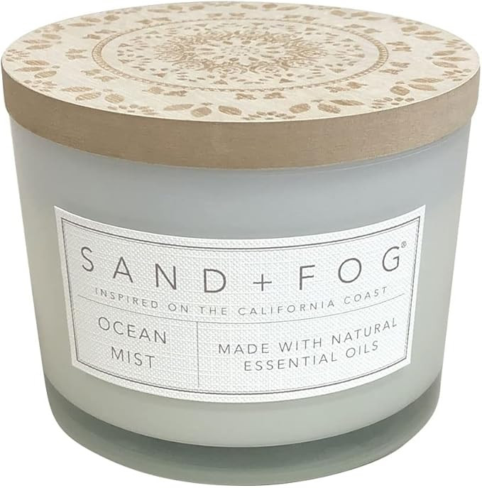 Sand + Fog Ocean Mist Scented Candles | Made with Essential Oils | Available in Additional scents... | Amazon (US)