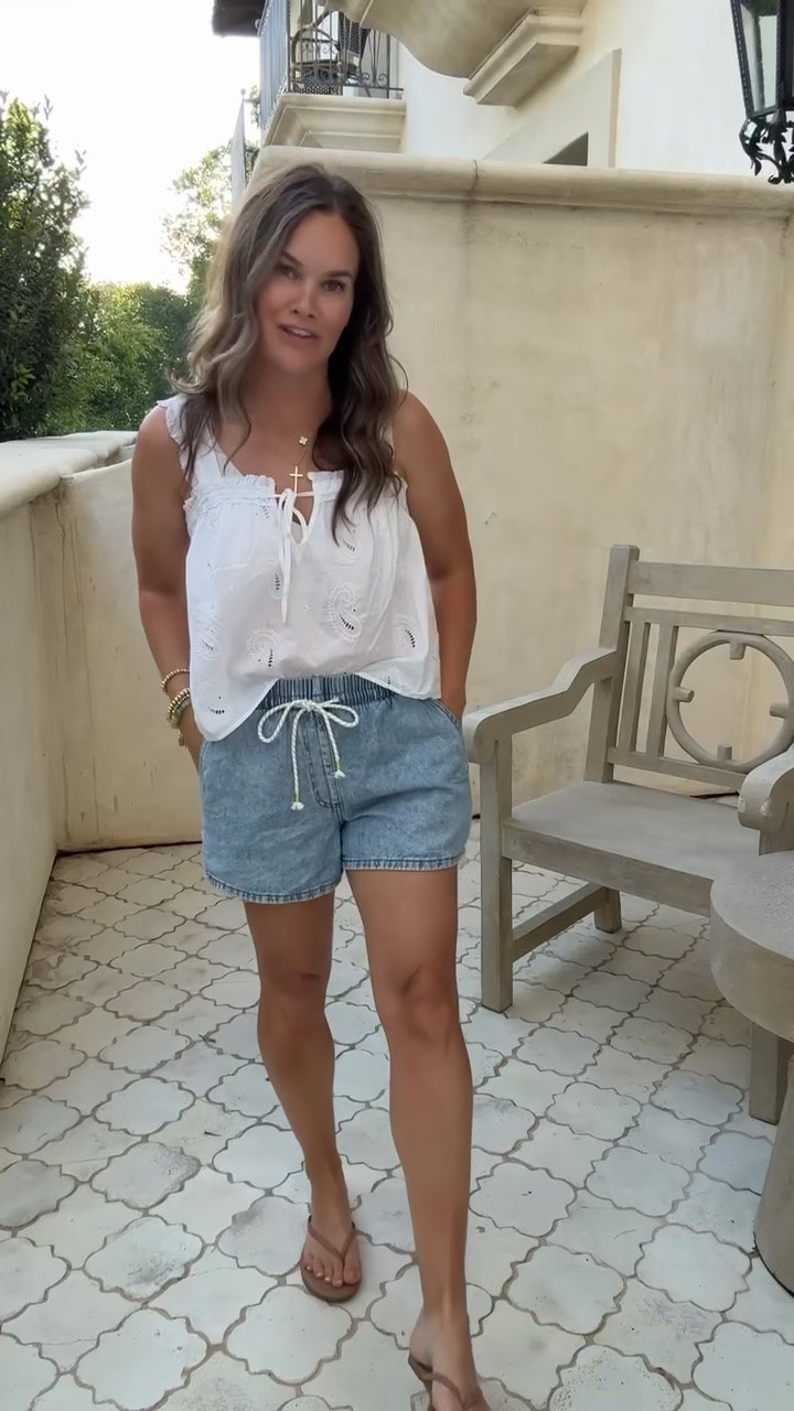 My current obsession is this adorable top from Target! And these beach shorts are seriously so comfy and the perfect everyday outfit! Snag these on sale for Memorial Day!

#LTKdayinmylife #LTKmomlife #LTKootd