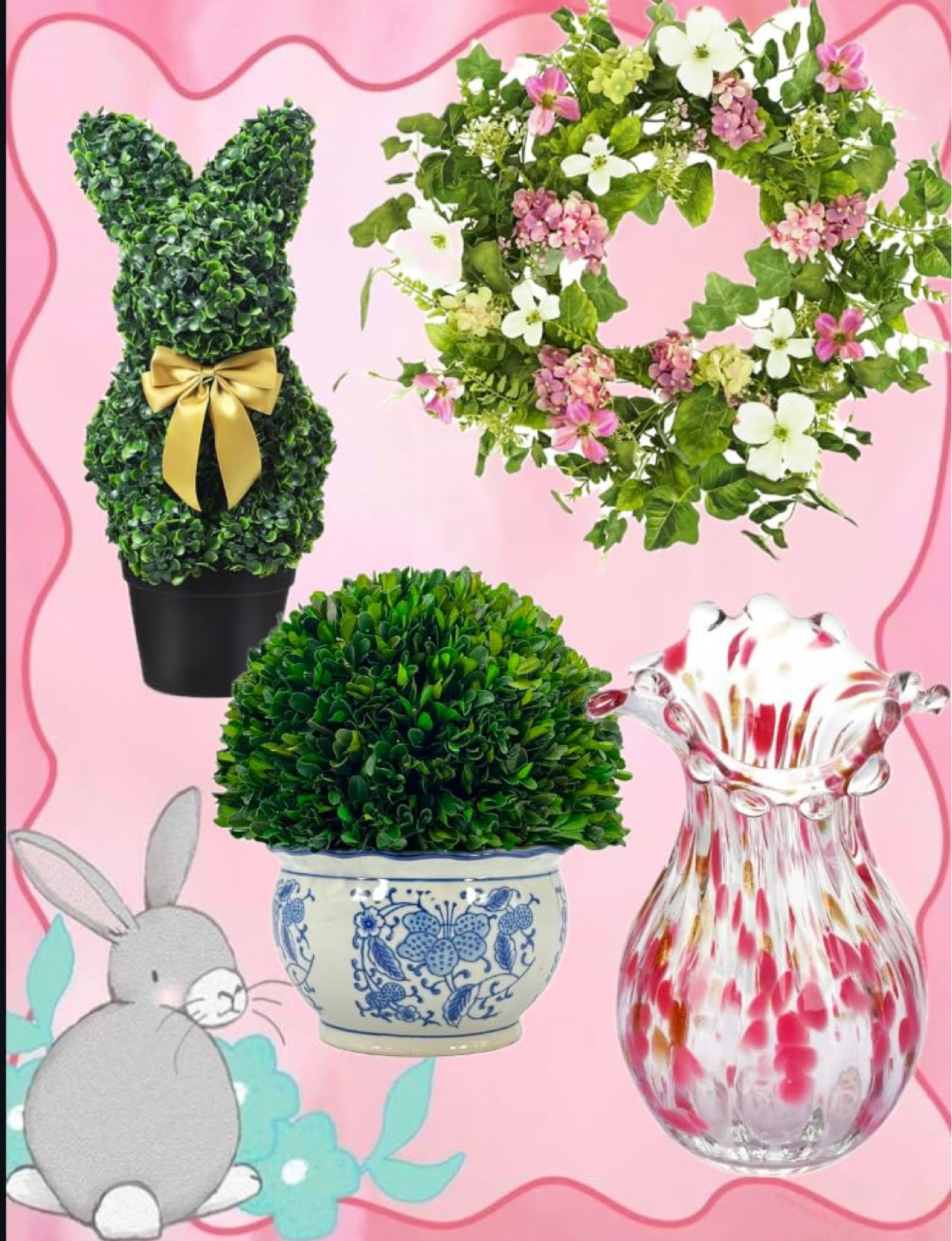 Home Decor, Spring, Easter Decor, wreath, Bunny topiary set of 2, indoor/ outdoor, amazon, LTKHome 

#LTKFindsUnder100 #LTKHome #LTKFindsUnder50