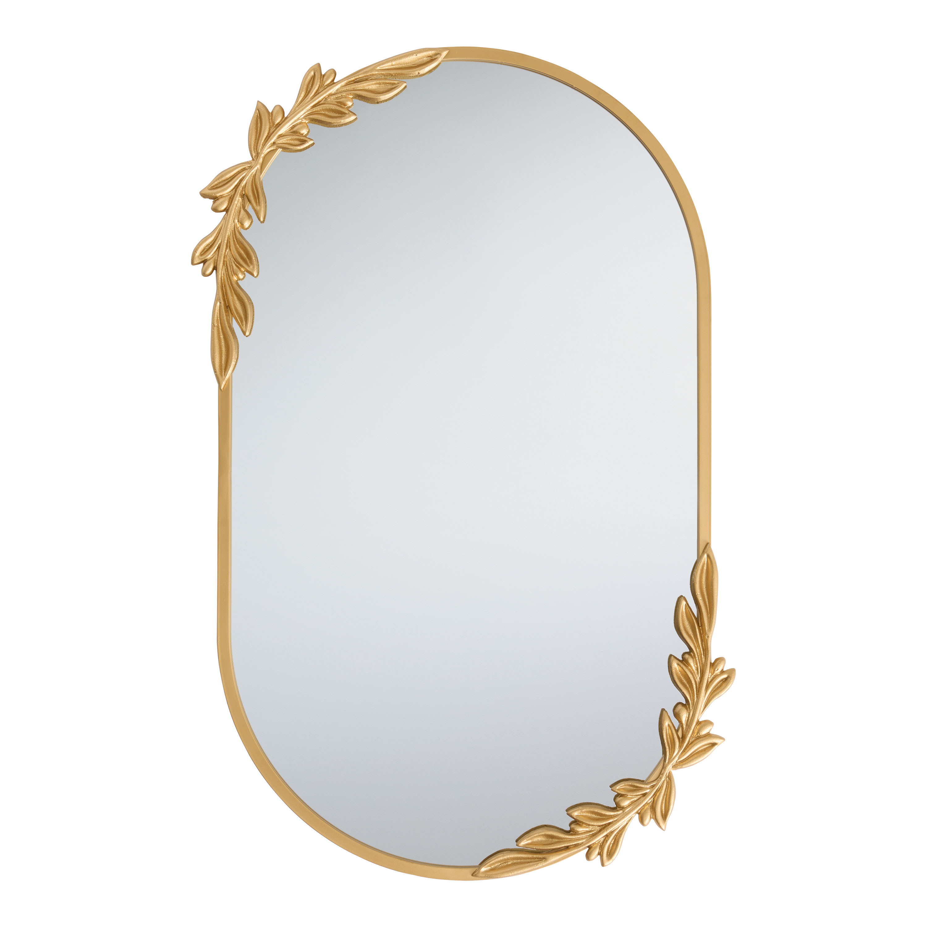 Oval Gold Iron Vintage Flourish Wall Mirror | World Market