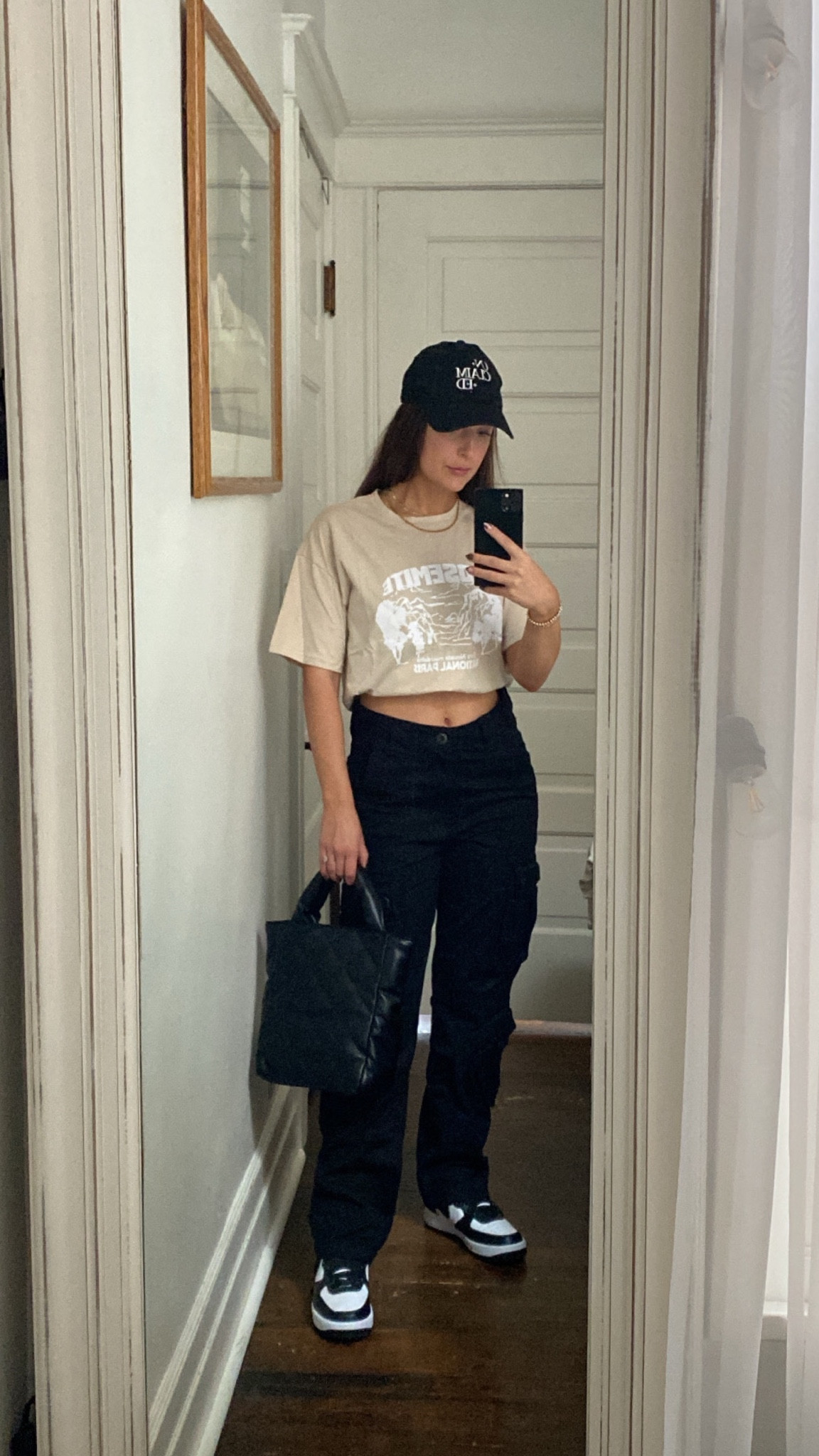 Cargo pants casual ootd 🖤 Wearing a size 28 in the mens cargo pants, I’m usually a size 26 in womens pants. They are definitely a boyfriend/loose fit! 

Cargo pants, fall outfit, fall style, fall casual outfit, comfy outfit, fall fashion trends, what to wear this fall, fall outfit ideas, back to school style, Amazon finds, Amazon fashion, errands outfit, realistic outfits 

#LTKstyletip #LTKSeasonal #LTKunder50