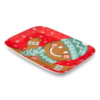 Christmas Whimsy Gingerbread Rectangular Platter 14"x10", Festive Ceramic Serving Tray for Holiday Appetizers, Cookies, Desserts, Christmas Buffet or | Wayfair North America