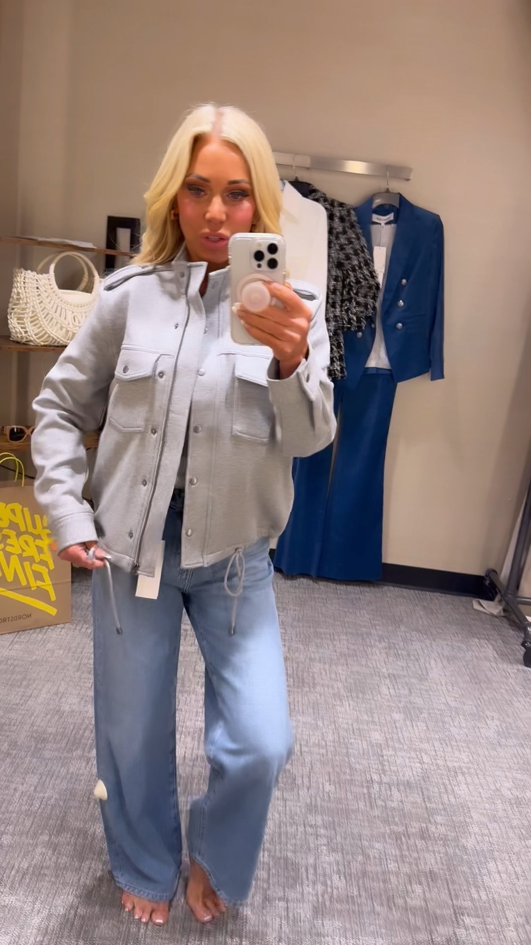 Nordstrom Anniversary sale. Light gray jacket.

#LTKVideo #LTKxNSale #LTKSaleAlert