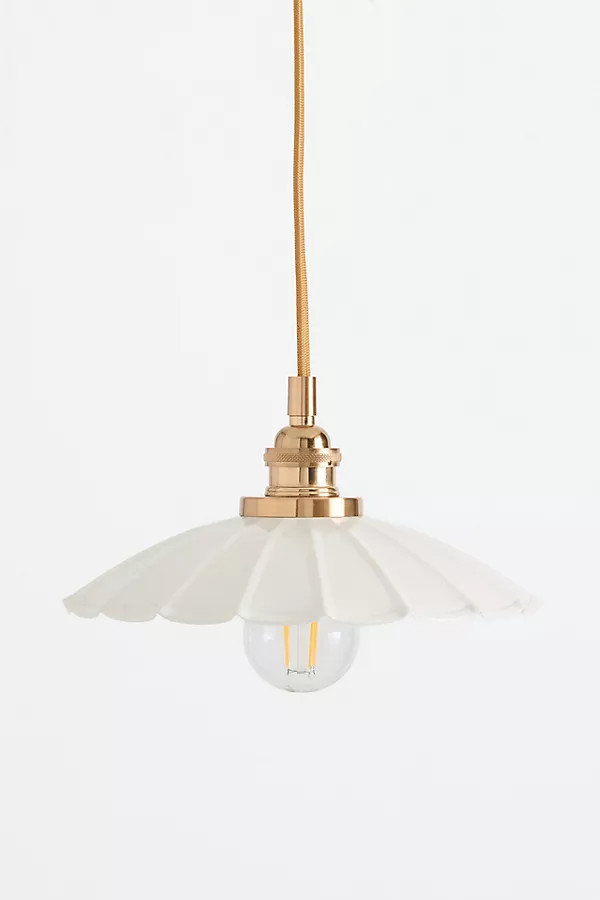 Greta Scalloped Metal Pendant Light | Anthropologie (US)