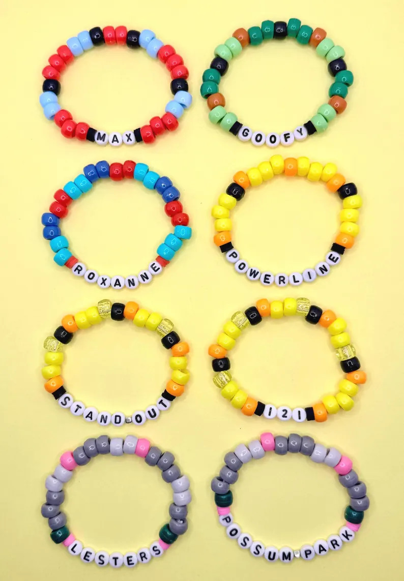 Handmade Beaded Friendship Bracelet - A Goofy Movie Inspired Stacking Stretch - Etsy | Etsy (US)