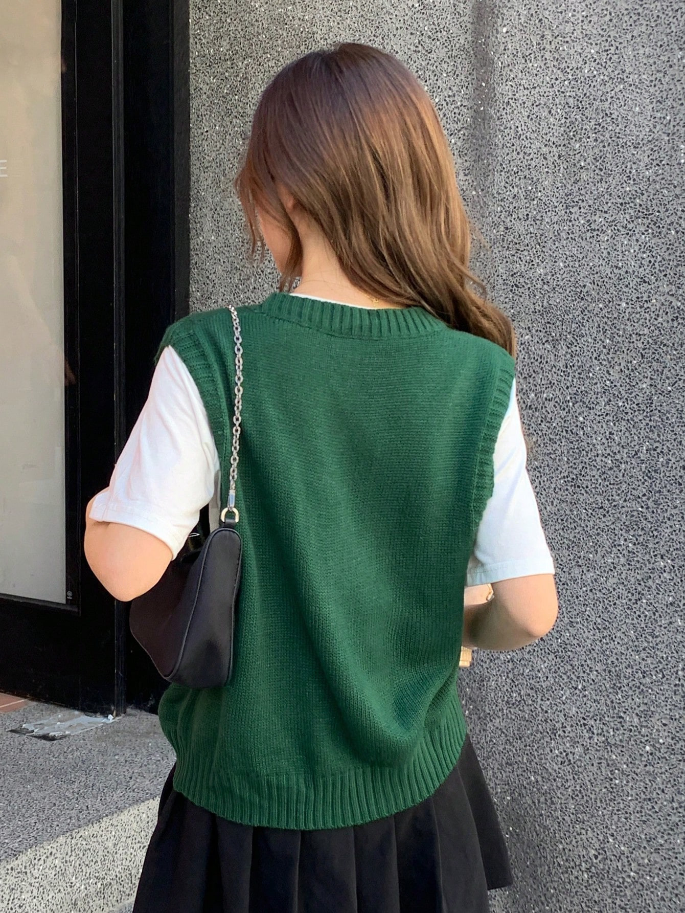 DAZY Solid Button Front Sweater Vest | SHEIN