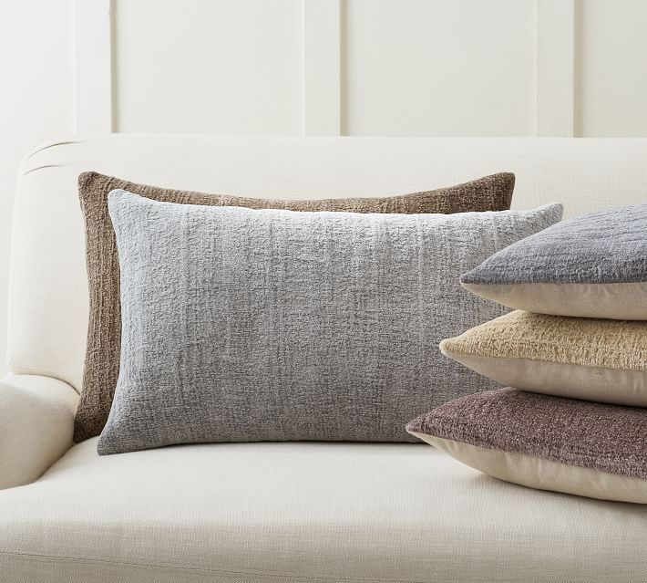 Journey Chenille Jacquard Lumbar Pillow Covers | Pottery Barn (US)