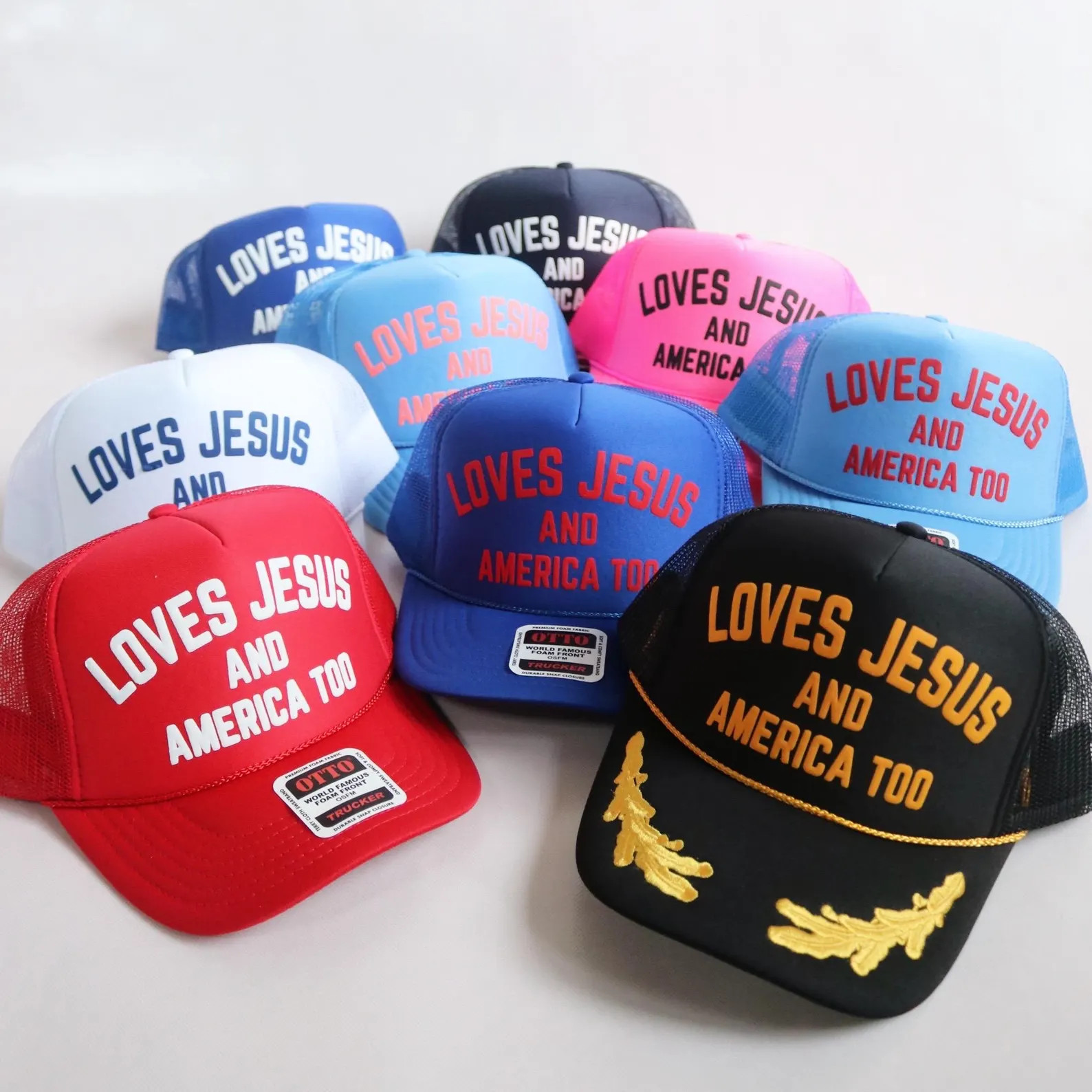 Custom USA Trucker Hat for Christian Mesh Hat Retro Faith Hat for Fourth of July Loves Jesus and ... | Etsy (Global)