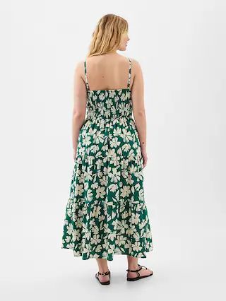 Print Tiered Maxi Dress | Gap Factory