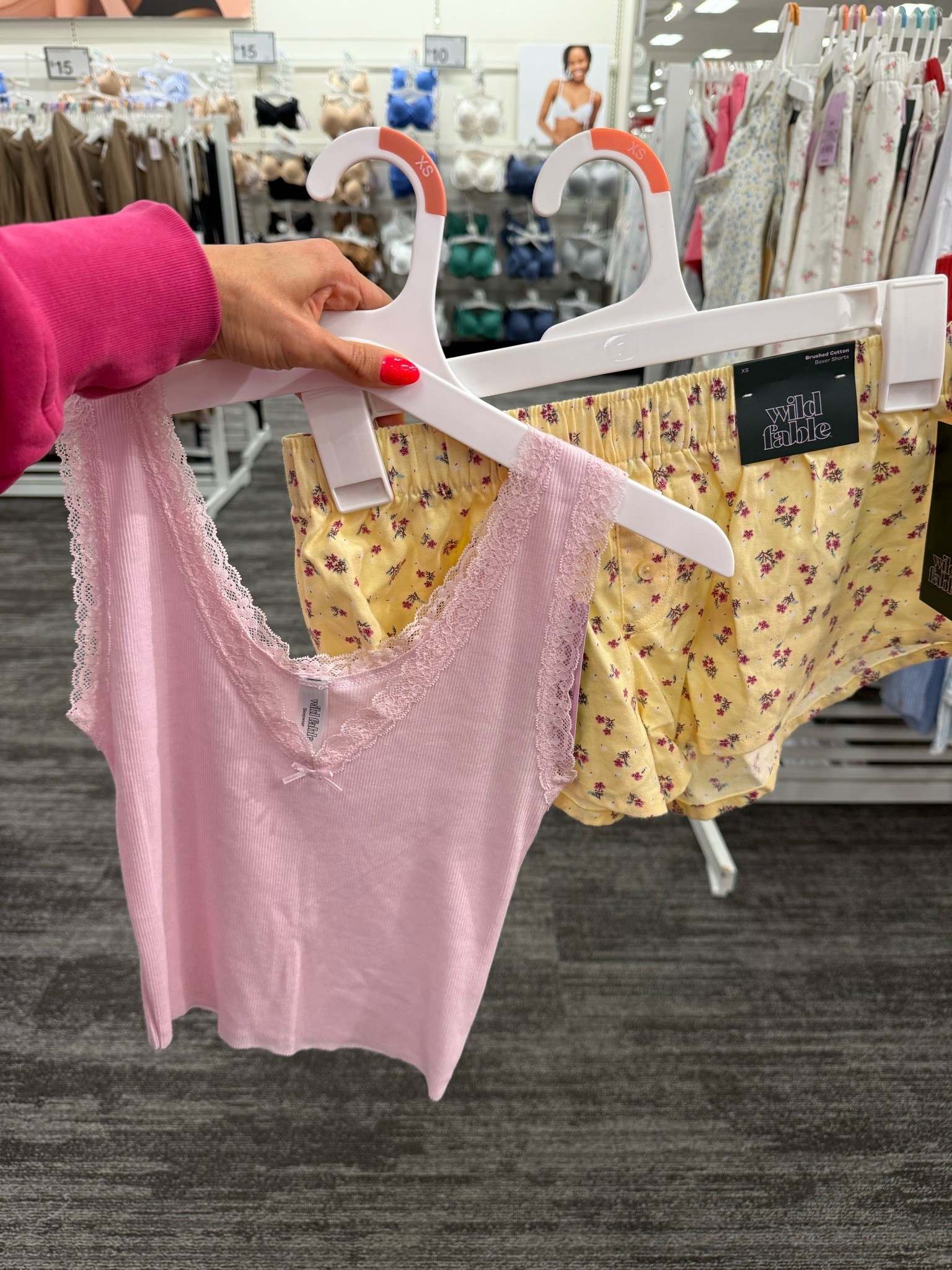 Super cute summer pajama set ribbed tank with lace edge and boxer shorts

#LTKPetite