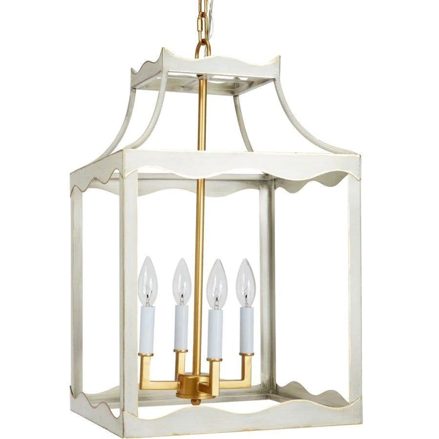 Hanging 4-Light Lantern with Brass Accents | The Well Appointed House, LLC