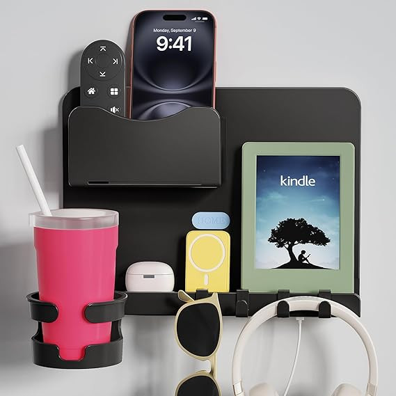 Floating Shelves for Bedside Shelf, Stick On Accessories Organizer, Wall Mount Self, Cute Room De... | Amazon (US)