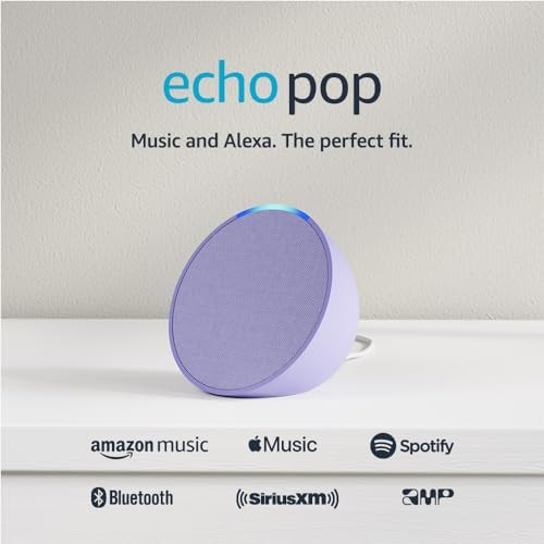 Amazon Echo Pop | Full sound compact smart speaker with Alexa | Lavender Bloom | Amazon (US)