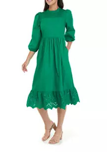 Women's 3/4 Sleeve Midi Dress | Belk