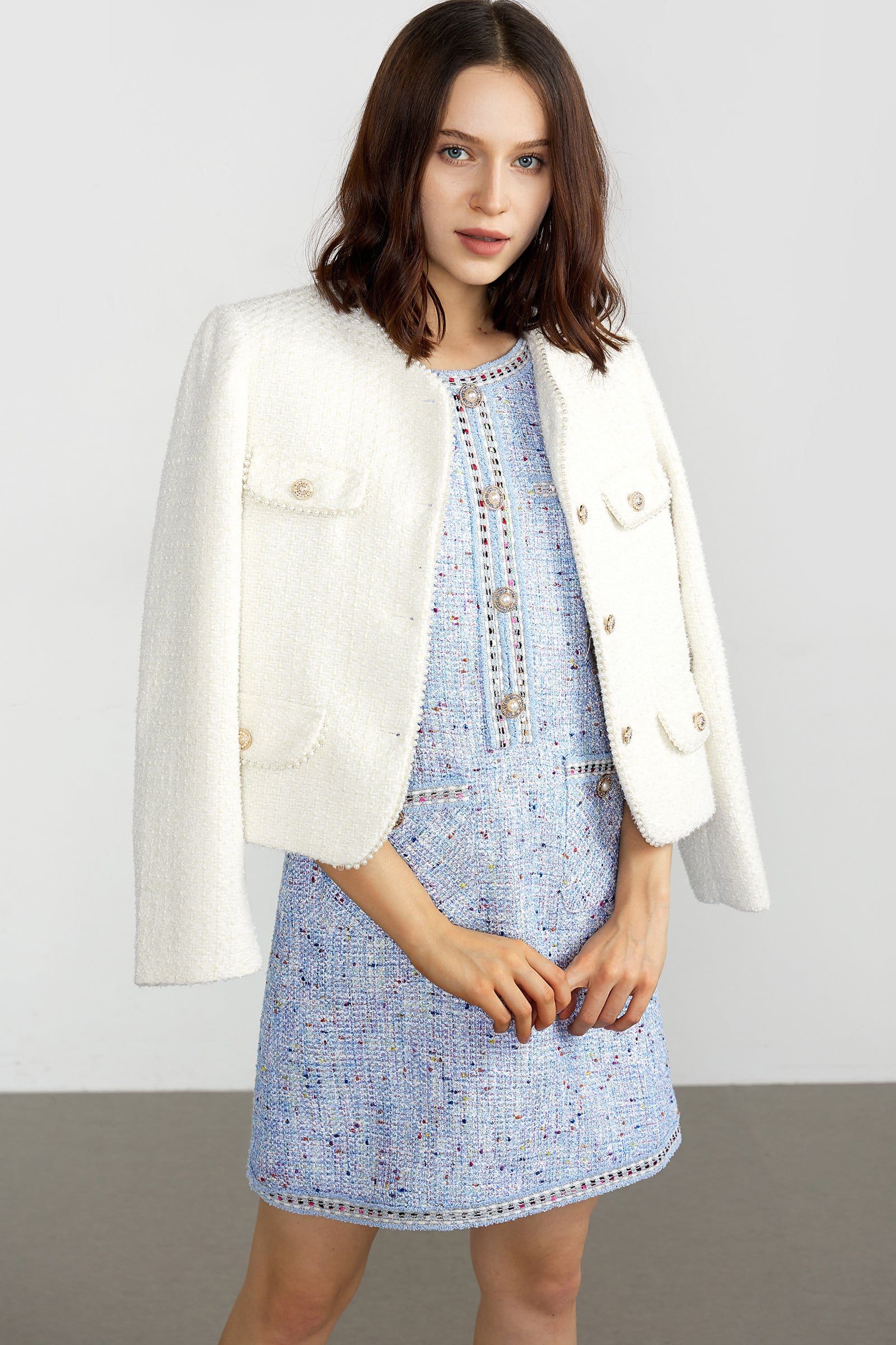 April Ivory Button Up Jacket | J.ING