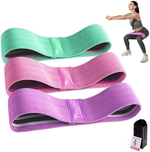 FRETREE Resistance Bands for Legs and Butt - Non Slip Elastic Exercise Bands Set for Stretching, ... | Amazon (US)