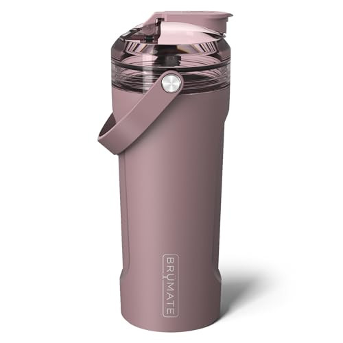 BrMate MultiShaker Blender Bottle | 100% Leakproof Insulated Stainless Steel Shaker | Protein & Pre Workout Bottle for the Gym | 26oz (Rose Taupe) | Amazon (US)