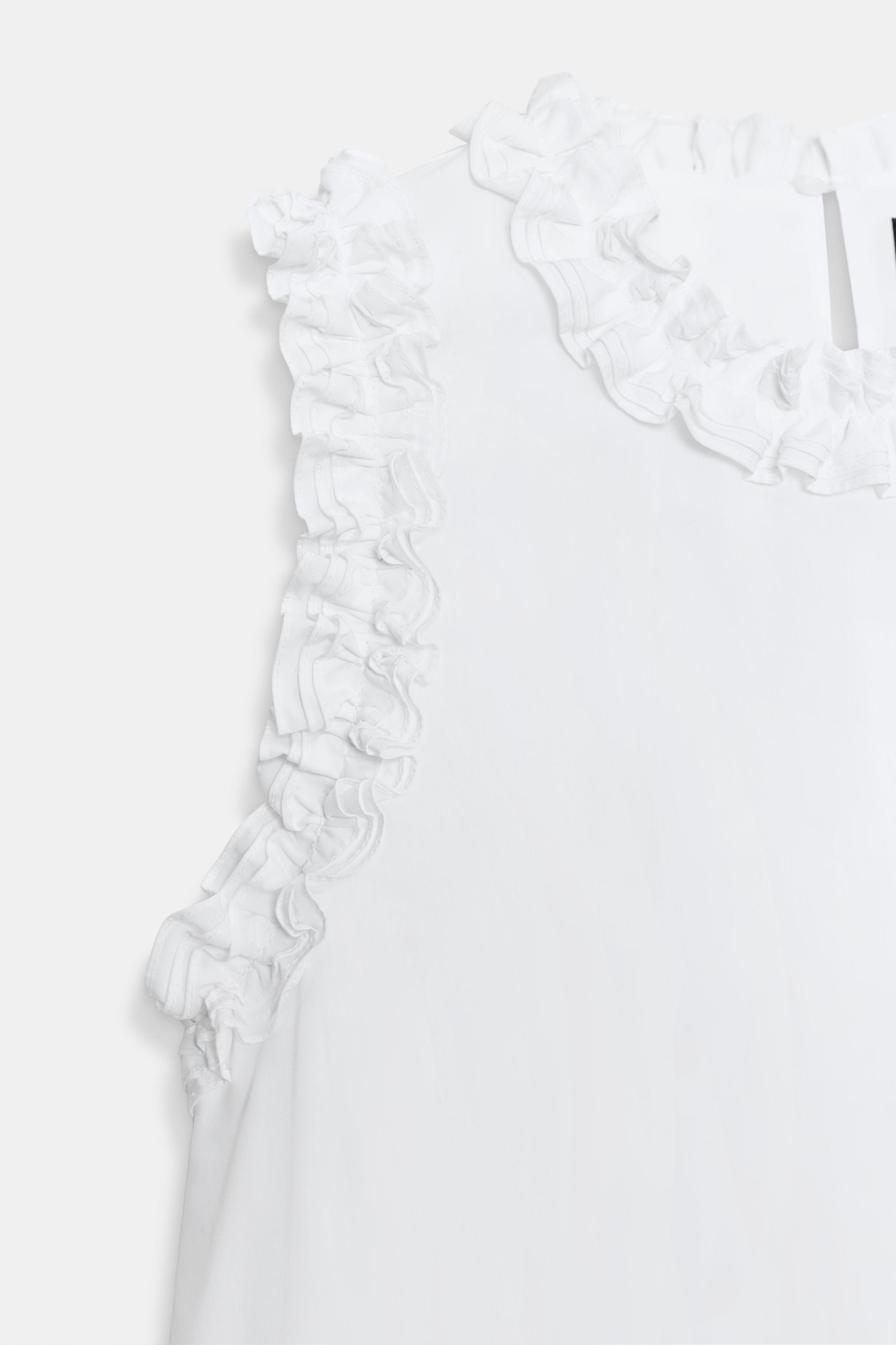 RUFFLED POPLIN DRESS | Zara US